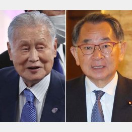 「袖の下」が当たり前、自民党は「事故みたいなもの」程度にしか感じていない（オトガメなしの森元首相、議員辞職を迫られた塩谷立元文科相＝右）／（Ｃ）日刊ゲンダイ