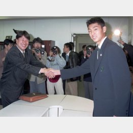 ダイエーから指名された斉藤和巳（Ｃ）共同通信社