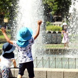 水遊びをする子どもたち（Ｃ）日刊ゲンダイ