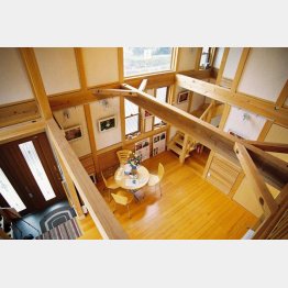 湿気や空気を通す“呼吸をする素材”を使った家（提供写真）