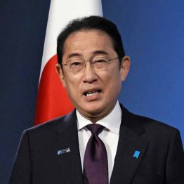 外遊先で続投の意思表示をする岸田首相（代表撮影・共同）