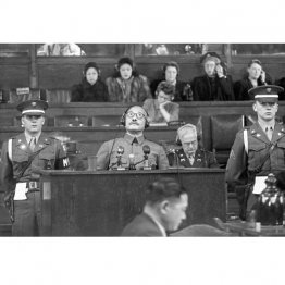 戦争を生き延びた東条英機は東京裁判で戦争責任を問われた（1947＝昭和22＝年12月29日、東京都港区）／（Ｃ）共同通信社