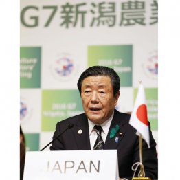 自身が農相時代には「農業の体質強化を」と言っていたけれど…（2016年Ｇ7新潟農相会合）／（Ｃ）共同通信社
