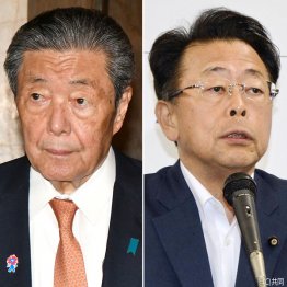 勘違いするな。君らのポケットマネーではない（森山自民党幹事長、西田公明党幹事長＝右）／（Ｃ）日刊ゲンダイ