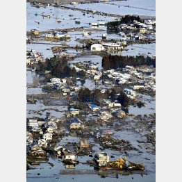東日本大震災の津波（Ｃ）共同通信社
