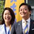 国民民主党・玉木代表（右）が直接口説き落とした牛田茉友候補（Ｃ）日刊ゲンダイ