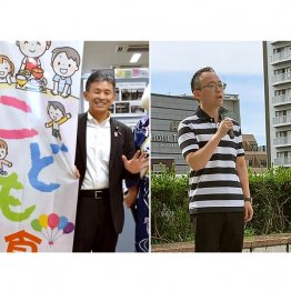 自民・上月良祐（左）は逃げ切れるか。自民批判票の上積みを狙う立憲民主・小沼巧（提供）両事務所