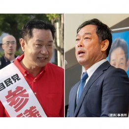 世耕弘成衆院議員の全面支援を受ける無所属・望月良男（右）、崖っぷちの二階ジュニア（自民・二階伸康）／（Ｃ）共同通信社