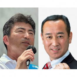 逃げ切り図る自民・古賀友一郎（左）、追う国民・深堀浩（右）／（提供）両事務所
