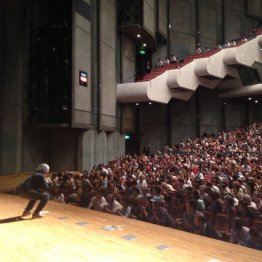 健康づくりの講演をする筆者（本人提供）