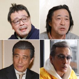 このバラエティー感（左上から時計回りになぎら健壱、武田鉄矢、岩城滉一、舘ひろし）／（Ｃ）日刊ゲンダイ