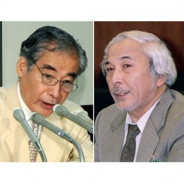 西部邁（右）と斎藤驍の両氏（Ｃ）共同通信社