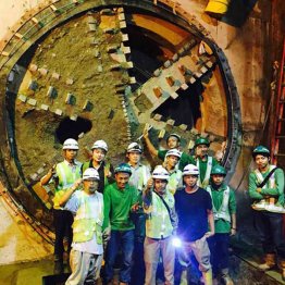 下水道工事の様子（提供写真）