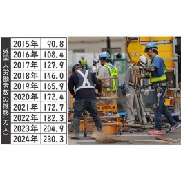 建設現場にも多くの外国人（Ｃ）日刊ゲンダイ