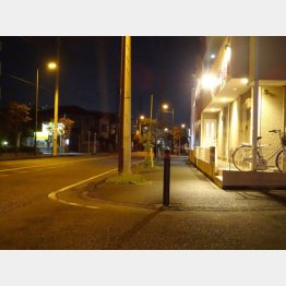 被害者が倒れていた現場（提供写真）