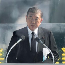 注目（広島原爆の日、平和記念式典であいさつをする石破首相＝代表撮影）