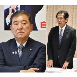01巻頭特集01・結局、国家国民のためでなく、我が身かわいさ保身のみ（自民党総裁選挙管理委員会の逢沢一郎委員長＝右）／（Ｃ）日刊ゲンダイ