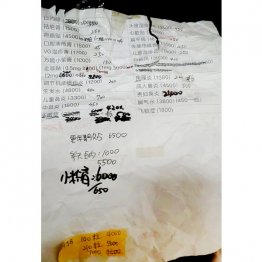 A氏提供の注文票。これだどう考えても医師の処方を必要とする薬品ではーというものも…（提供）筆者