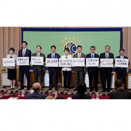 同じ顔ぶれが再び出馬。しかし1年前に支持されなかったからこそ、石破首相に敗北したのではないのか（Ｃ）共同通信社