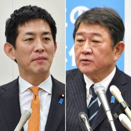 1年前は、9人候補中5位だった小林元経済安保相（左）、派閥領袖だった茂木前幹事長は6位で…（Ｃ）日刊ゲンダイ