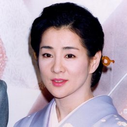 「夢の女」完成披露試写会にて（Ｃ）日刊ゲンダイ