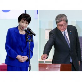 旧安倍派は復権を狙い（萩生田光一元政調会長＝右）、新総裁の言動は危うい（Ｃ）J ＭＰＡ