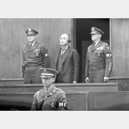 嶋田繁太郎海軍大将、海軍相、東京裁判で判決の瞬間（1948＝昭和23＝年11月12日）／（Ｃ）共同通信社