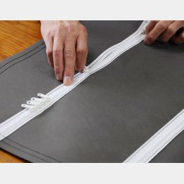 ファスナーの引手を複数つけたのが特許技術（提供写真）