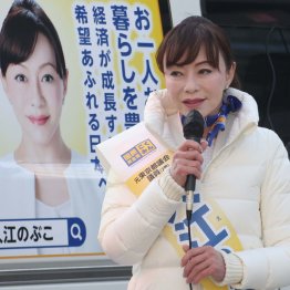 逮捕された元都議・入江伸子容疑者の選挙運動を取材した際のスリーショットを…（Ｃ）日刊ゲンダイ