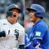 （左から）ホワイトソックス・村上宗隆、ブルージェイズ・岡本和真（Ｃ）ロイター／Imagn Images
