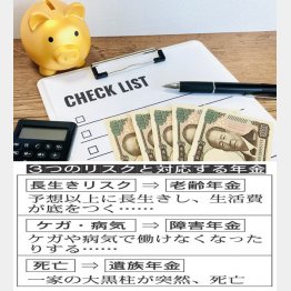 3つのリスクと対応する年金