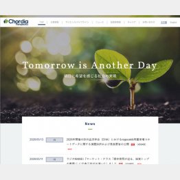 （Chordia TherapeuticsのHP）