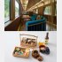 4号車の「グランシート」「グランシートプラス」（上）とランチメニュー（南海電鉄提供）