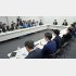 訳がわからない（実務者会議＝27日）／（Ｃ）共同通信社
