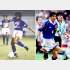 1993年W杯ドーハで奮闘する中山雅史（左）、1998年W杯フランス大会アルゼンチン戦の井原正巳（Ｃ）Norio ROKUKAWA／office La Strada