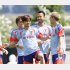 オランダ戦に向けて調整する久保建英（左手前）ら日本代表＝12日（Ｃ）共同通信社