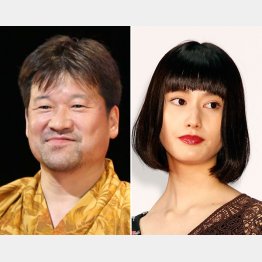 俳優の佐藤二朗と橋本愛（Ｃ）日刊ゲンダイ