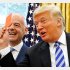 トランプ米大統領（左はFIFAのインファンティ－ノ会長）／（Ｃ）ロイター