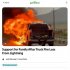 トラックは炎に包まれて全焼したけど…（GoFundMeの公式サイトから）
