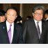 麻生太郎副総裁（左）と萩生田光一・自民党幹事長代行（Ｃ）日刊ゲンダイ