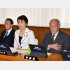 左から、麻生太郎副総裁、有村総務会長、鈴木幹事長（Ｃ）日刊ゲンダイ