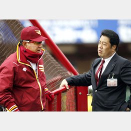 星野仙一監督と米田純球団代表（Ｃ）日刊ゲンダイ