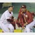 こんなシーンもあったが…（星野仙一監督と筆者＝左）／（Ｃ）共同通信社