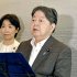 林芳正総務相は熱心に全国行脚（視察先の山梨県富士吉田市で）／（Ｃ）共同通信社