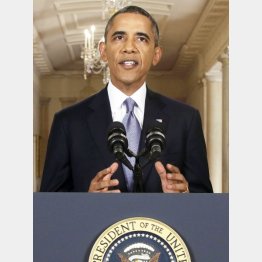 2013年9月にオバマ米大統領は「アメリカは世界の警察官ではない」と宣言（Ｃ）ロイター=共同