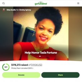 タシア・フォーチュンさん（GoFundMe公式サイトから）