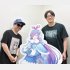 キズナアイのプロジェクトの立ち上げに関わった大坂氏（右）と、和賀氏（左）。中央のパネルのキャラクターがゆきんこキズナ（Ｃ）日刊ゲンダイ