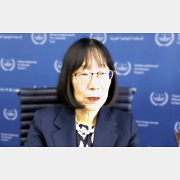 演説で「ICC赤根智子所長」には直接触れず（Ｃ）共同通信社