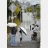 大雨で冠水した千葉県佐倉市内（共同通信社）