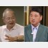 中村親方（元関脇嘉風=右）と元NHKアナの吉田賢氏（Ｃ）日刊ゲンダイ